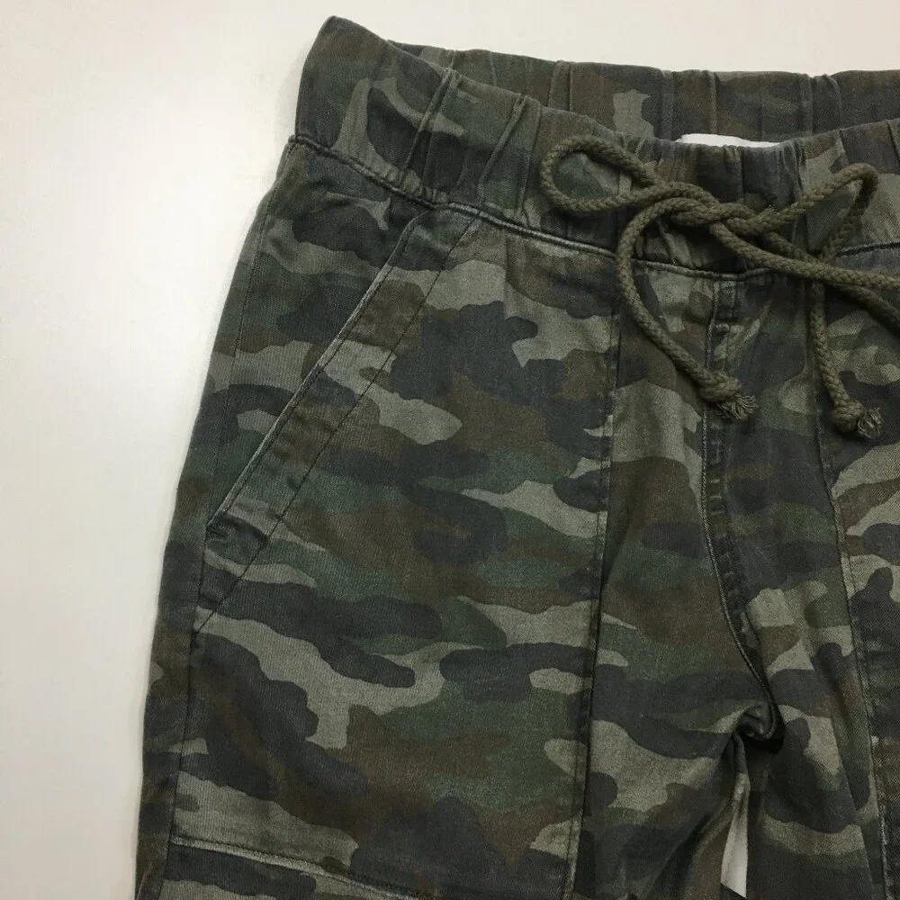 BELLA DAHL Anthropologie Green Mix Multi-Color Camo Print Jogger Pant - Picture 6 of 10